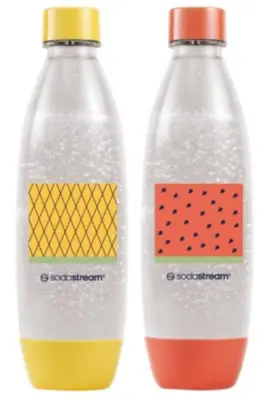 SODASTREAM Fuse Water Pomelo steklenica set 2x1l (rumena in koralna) večbarvna