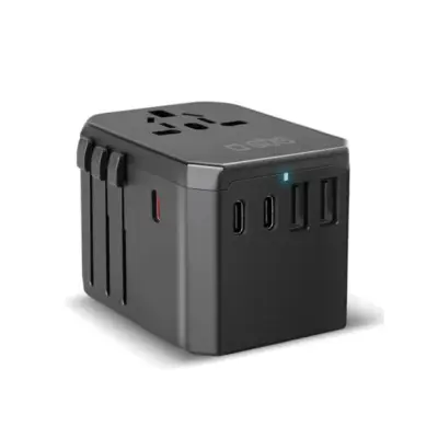 HAMA GaN 65W stenski polnilnik 2x USB-C 1x USB-A ravno bel