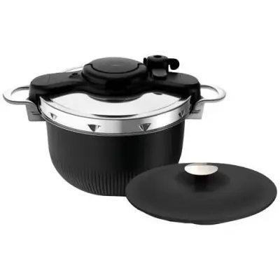 Kuhalnik pod pritiskom Seb Clipso Tempo 6L Črn