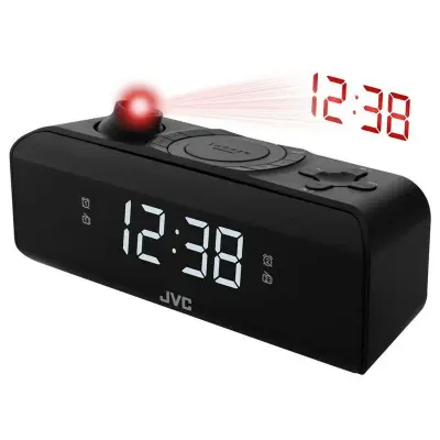 Radio budilka JVC RA-E211B s projekcijo časa