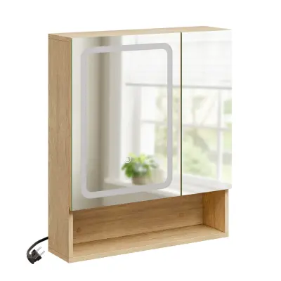 Omarica Ogledalo Shranjevanje Barva Les 60x17x70cm BZR238-E-N