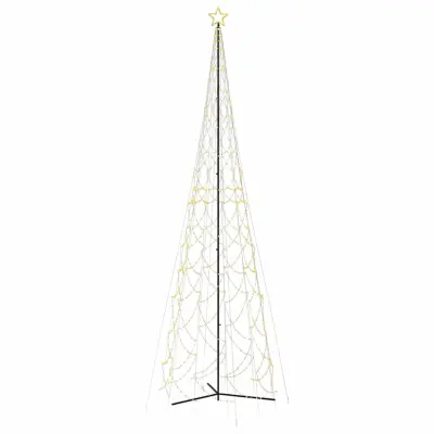 vidaXL Božično drevo v stožcu toplo bela 3000 LED diod 230x800 cm