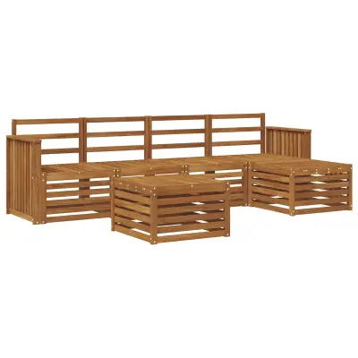 vidaXL Zunanja garnitura za sedenje 6 pcs Naravna