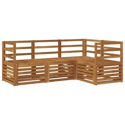 vidaXL Sedežne garniture 4 pcs Naravna Masiven les akacije