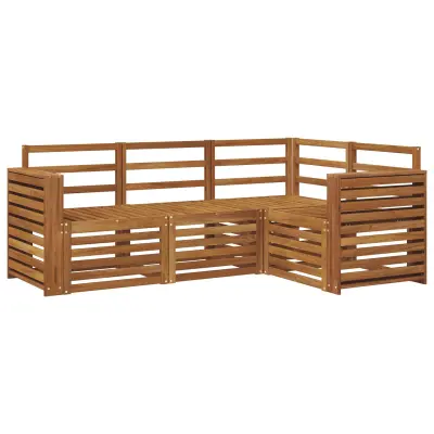 vidaXL Sedežne garniture 4 pcs Naravna Masiven les akacije