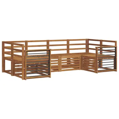vidaXL Sedežne garniture 6 pcs Naravna Masiven les akacije