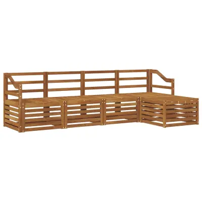 vidaXL Zunanja garnitura za sedenje 5 pcs Naravna