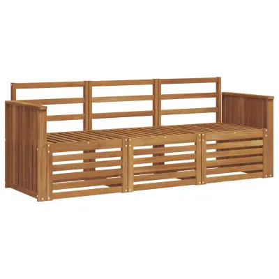 vidaXL Sedežne garniture 3 pcs Naravna Masiven les akacije