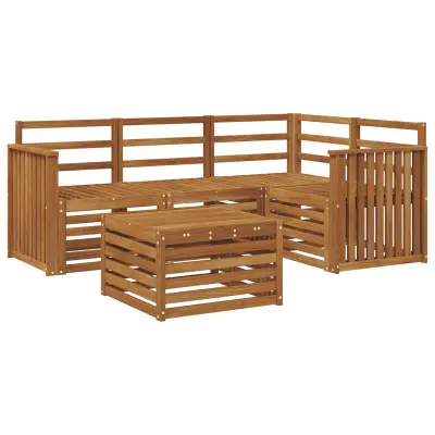vidaXL Zunanja garnitura za sedenje 5 pcs Naravna