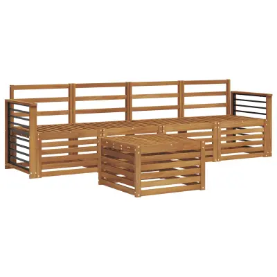 vidaXL Sedežne garniture Naravna Masiven les akacije