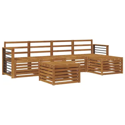vidaXL Sedežne garniture 6 pcs Naravna Masiven les akacije