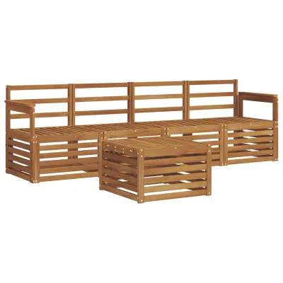 vidaXL Sedežne garniture 5 pcs Naravna Masiven les akacije