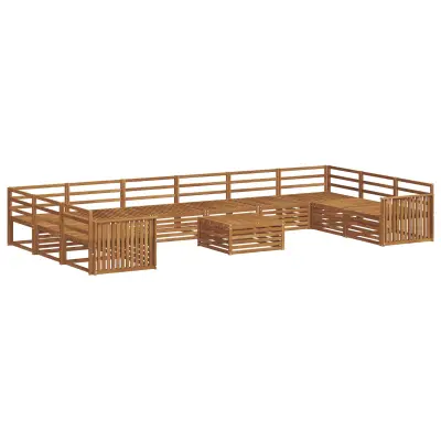 vidaXL Sedežne garniture 11 pcs Naravna Masiven les akacije