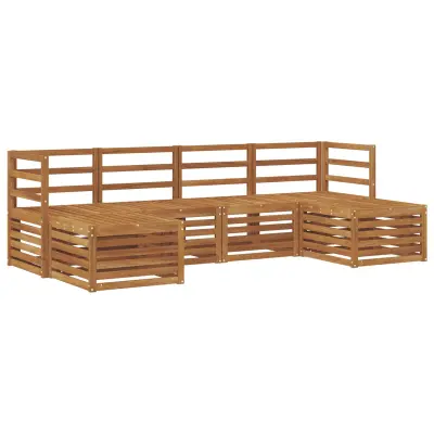 vidaXL Sedežne garniture 6 pcs Naravna Masiven les akacije