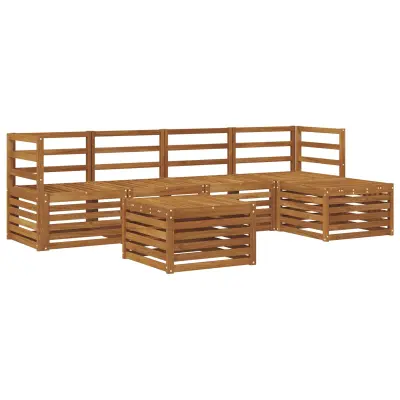 vidaXL Zunanja garnitura za sedenje 6 pcs Naravna