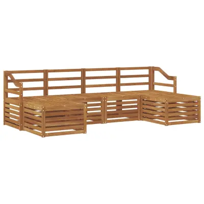 vidaXL Sedežne garniture 6 pcs Naravna Masiven les akacije
