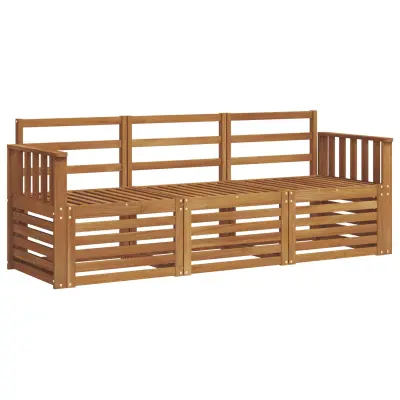 vidaXL Sedežne garniture 3 pcs Naravna Masiven les akacije