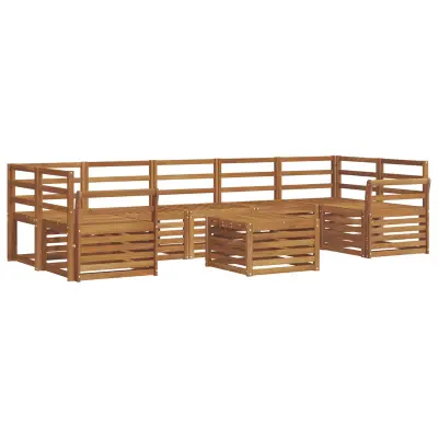 vidaXL Sedežne garniture Naravna Masiven les akacije