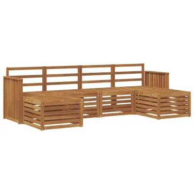 vidaXL Sedežne garniture 6 pcs Naravna Masiven les akacije