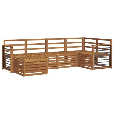vidaXL Sedežne garniture 6 pcs Naravna Masiven les akacije