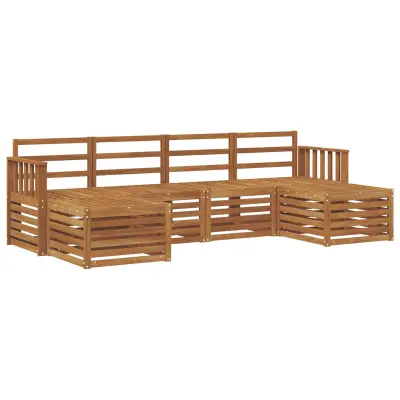 vidaXL Sedežne garniture 6 pcs Naravna Masiven les akacije