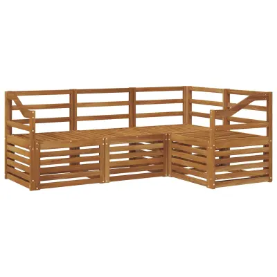 vidaXL Sedežne garniture 4 pcs Naravna Masiven les akacije