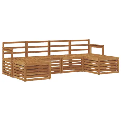 vidaXL Sedežne garniture 6 pcs Naravna Masiven les akacije