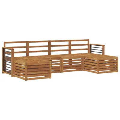 vidaXL Sedežne garniture 6 pcs Naravna Masiven les akacije