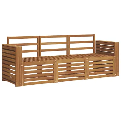 vidaXL Sedežne garniture 3 pcs Naravna Masiven les akacije