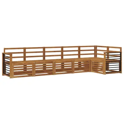 vidaXL Sedežne garniture 6 pcs Naravna Masiven les akacije