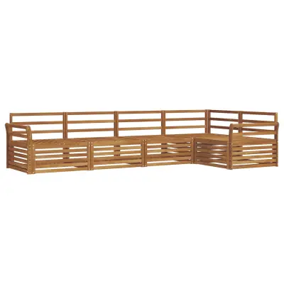 vidaXL Zunanja garnitura za sedenje 5 pcs Naravna