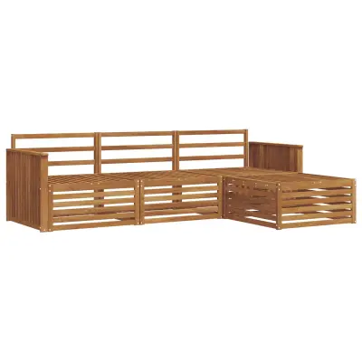 vidaXL Zunanja garnitura za sedenje Naravna 249,5 x 162,5 x 73 cm