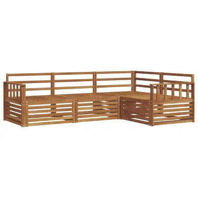 vidaXL Zunanja garnitura za sedenje 4 pcs Naravna Masiven les akacije