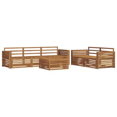 vidaXL Zunanja garnitura za sedenje 6 pcs Naravna Masiven les akacije