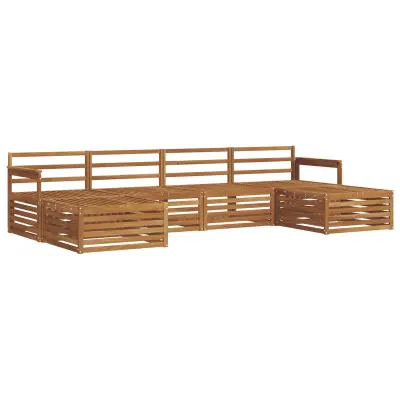 vidaXL Sedežne garniture 6 pcs Naravna Masiven les akacije