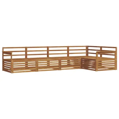 vidaXL Zunanja garnitura za sedenje 5 pcs Naravna