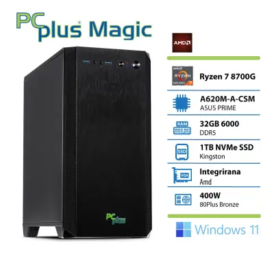 Namizni računalnik PCPLUS Magic, Ryzen 7 8700G, 32 GB RAM, 1TB SSD, W11H