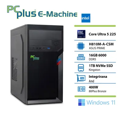 Namizni računalnik PCPLUS e-machine, Ultra 5 225, 16 GB  RAM, 1 TB SSD, W11P