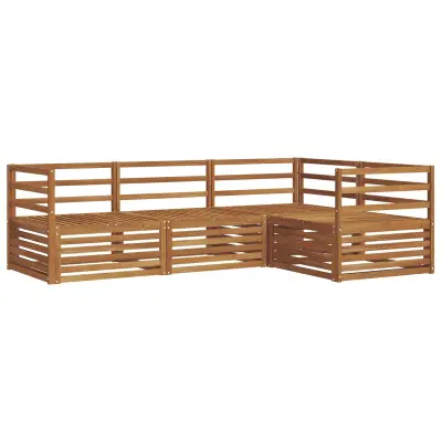 vidaXL Zunanja garnitura za sedenje 4 pcs Naravna Masiven les akacije