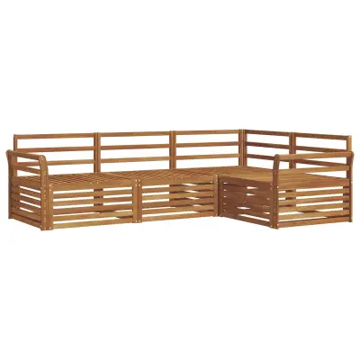 vidaXL Zunanja garnitura za sedenje 4 pcs Naravna Masiven les akacije