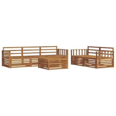 vidaXL Zunanja garnitura za sedenje 6 pcs Naravna Masiven les akacije