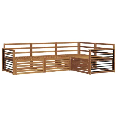 vidaXL Zunanja garnitura za sedenje 4 pcs Naravna Masiven les akacije