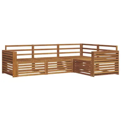 vidaXL Zunanja garnitura za sedenje 4 pcs Naravna Masiven les akacije