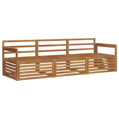 vidaXL Zunanja garnitura za sedenje 3 pcs Naravna Masiven les akacije