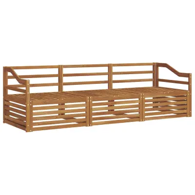 vidaXL Zunanja garnitura za sedenje 3 pcs Naravna Masiven les akacije