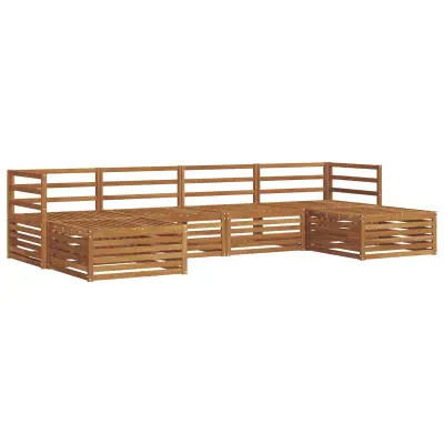 vidaXL Sedežne garniture 6 pcs Naravna Masiven les akacije