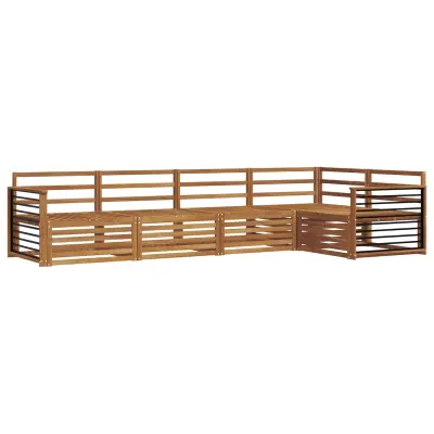 vidaXL Zunanja garnitura za sedenje 5 pcs Naravna