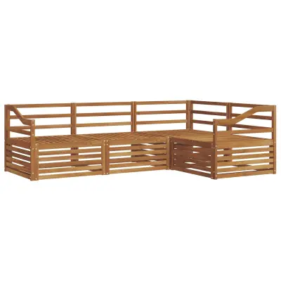vidaXL Zunanja garnitura za sedenje 4 pcs Naravna Masiven les akacije