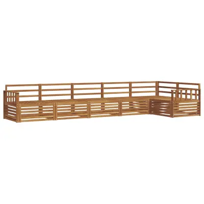 vidaXL Zunanja garnitura za sedenje 6 pcs Naravna Masiven les akacije