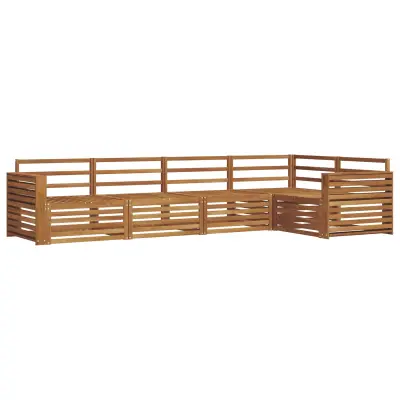 vidaXL Zunanja garnitura za sedenje 5 pcs Naravna